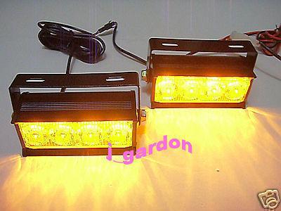 2 x 4 led amber light tow light ,truck light emergency light strobe light
