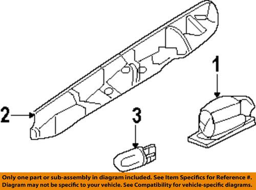 Dodge oem 1he84xdvaa license lamps-rear-lamp cover
