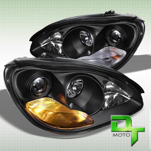 Black 03-06 mercedes w220 s-class projector headlights left+right hid version