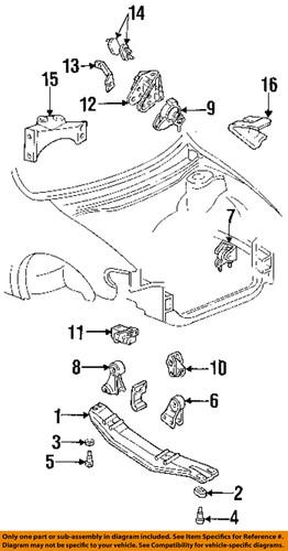 Mercury oem xf5z6068ca engine torque strut mount-insulator