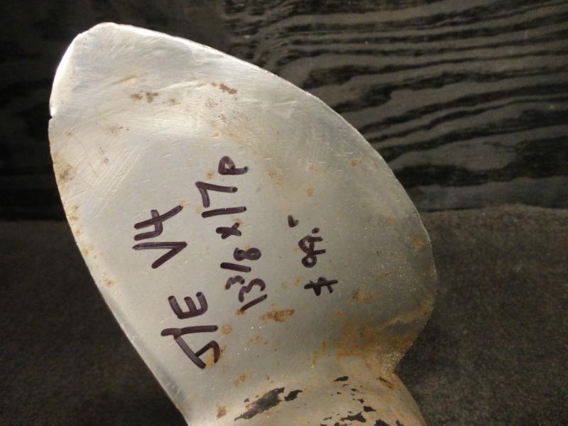USED JOHNSON/EVINRUDE/OMC 13 3/8 x 17p V4 STAINLESS STEEL PROPELLER BOAT PROP, US $49.97, image 6