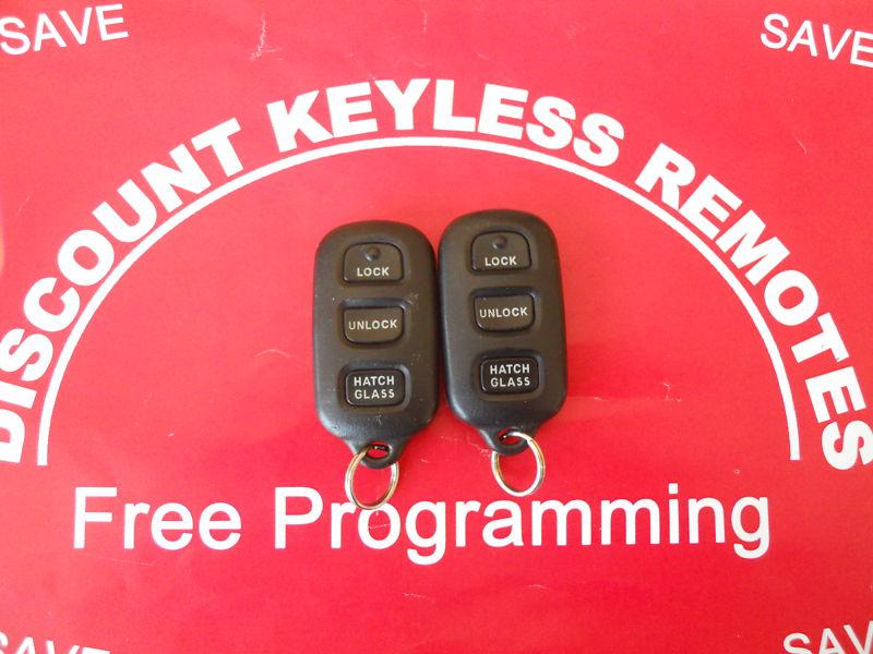 pair-03-07 toyota matrix  keyless remote  gq43vt14t