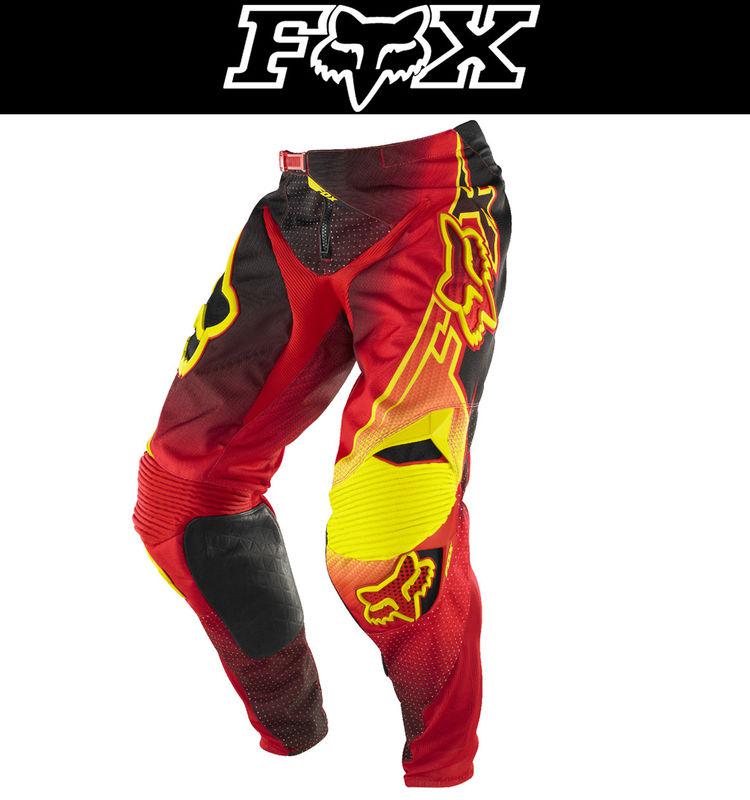 Fox racing 360 flight red yellow sizes 28-38 dirt bike pants motocross mx atv