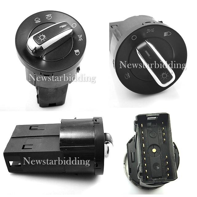 For vw jetta mk4 passat b5 chrome euro headlight switch control 3bd 941 531