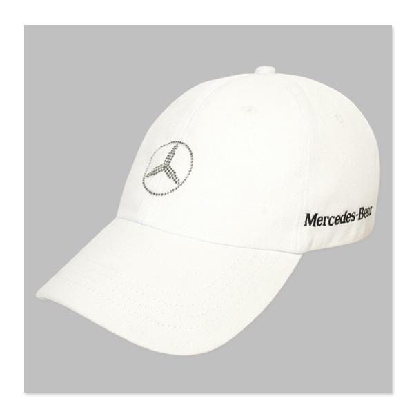 Mercedes-benz women's crystal cap-white  