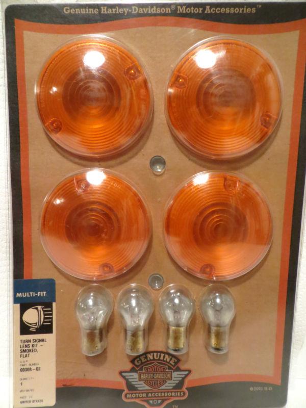 ~ harley davidson turn signal lens kit 69308-02 flat ~ great condition! ~