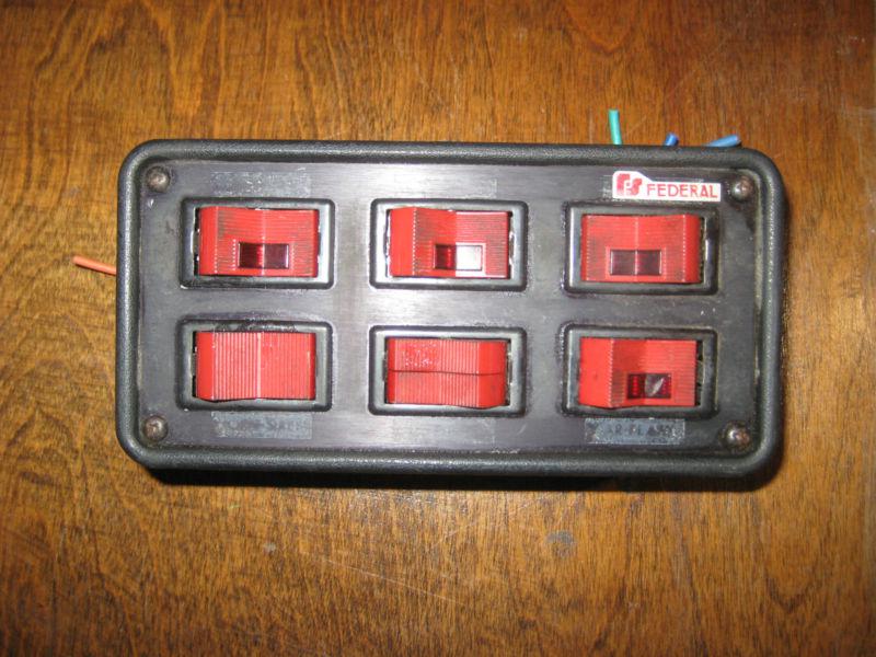 Vintage federal sw70 switch box light bar control switches 