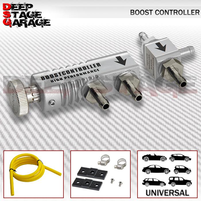 Universal fit adjustable turbo race 30-psi manual boost bypass controller sivler
