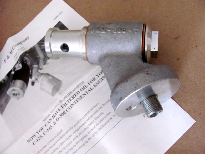 Find Continental Aircraft Engine Oil Filter Adapter Kit NEW in Santa