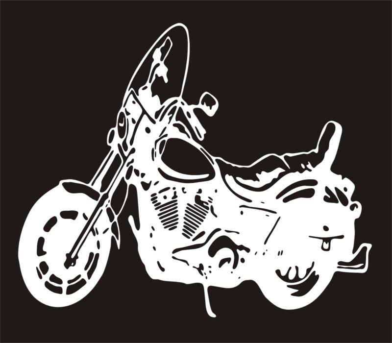  motorcycle biker indian harley fatboy vinyl decal window sticker
