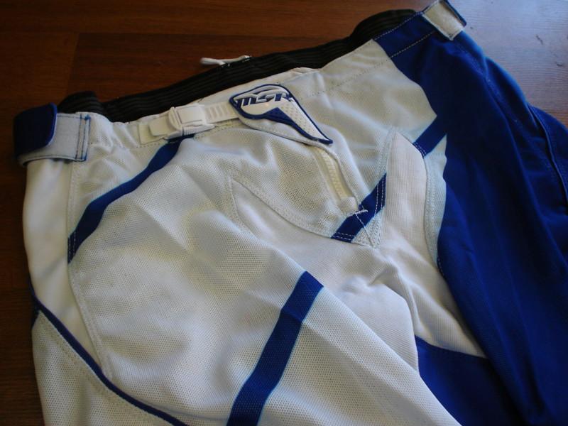 2014 MSR MAXAIR SPLIT Vented Motocross Pants - Size 38 - Blue/White, US $64.50, image 4