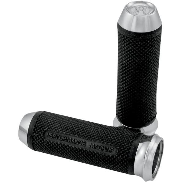 Performance machine chrome elite tbw grips - 2008-2012 harley davidson custom pm