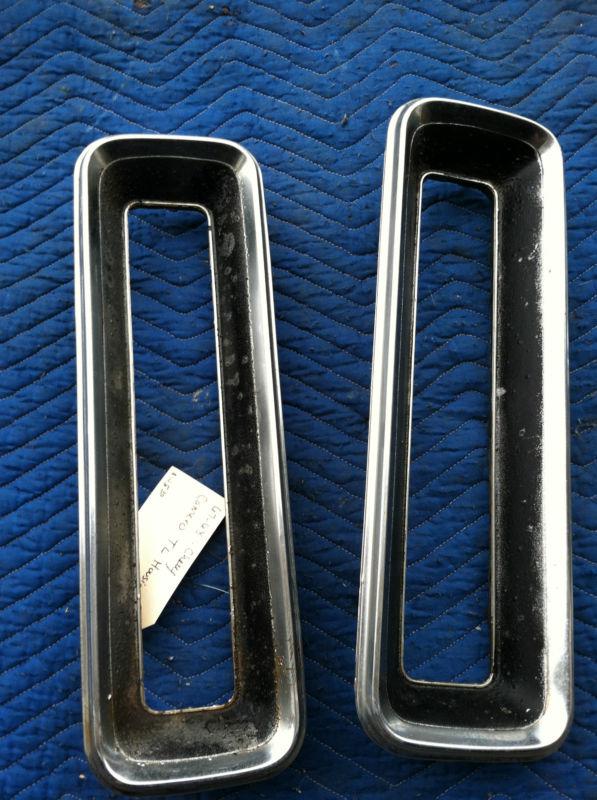 1967-1968 chevy camero original tail light bezels housings rings 