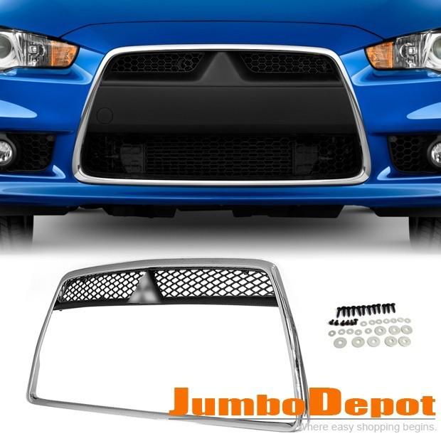 Find Chrome Front Grille Around Bumper Fender Duct Grill For Mitsubishi