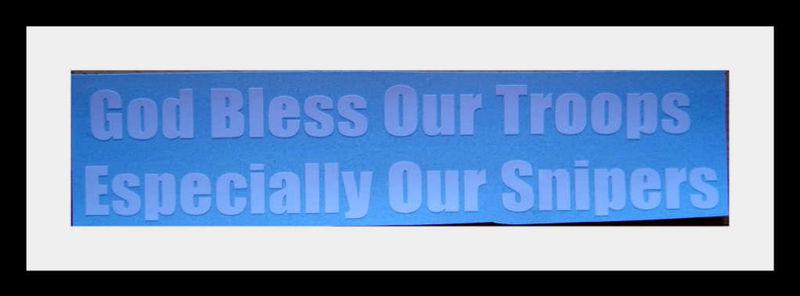 God bless our troops  snipers  3m vinyl decal graphic 