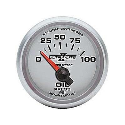 Auto meter 4927 silver ultra-lite ii analog 2 1/16" gauges 0-100 psi -  atm4927