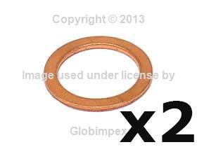 Bmw e28 (1984-1987) copper washer (16 x 22 x 1.5 mm) 2 pcs fischer & plath 