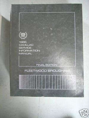 1986 86 cadillac fleetwood brougham service shop repair book manual
