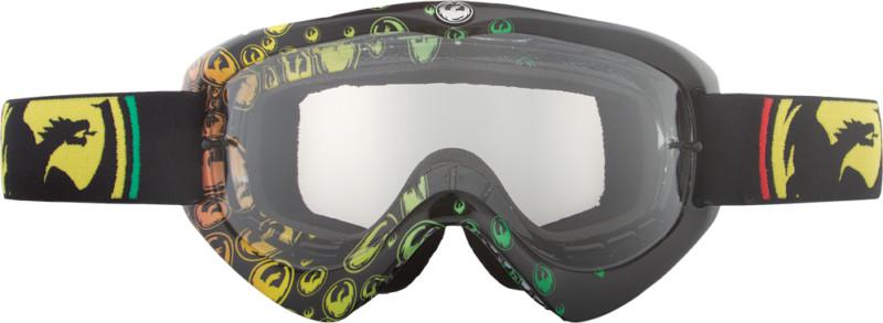 Dragon alliance mdx goggles l rasta icon/clear lens