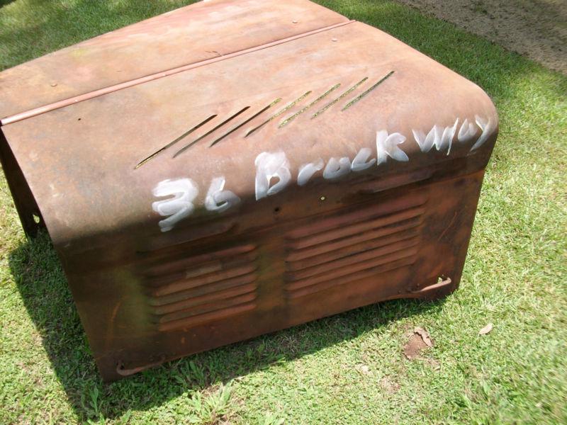 Brockway truck hood rat rod hood restore