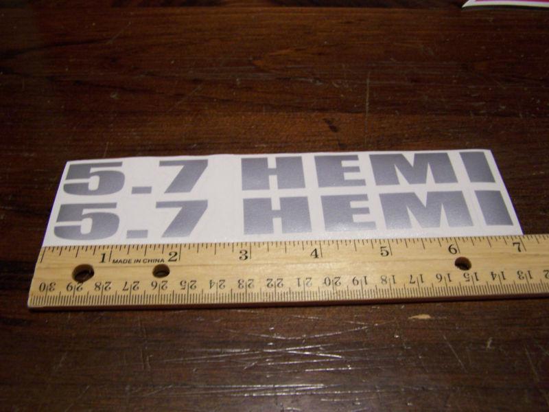 5.7 HEMI HOOD FENDER VALVE ENGINE COVER DECAL STICKER CHOOSE COLOR RAM R/T MOPAR, US $7.00, image 2