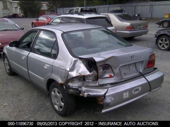 96 97 98 99 00 honda civic driver rear door vent glass sdn 1283100