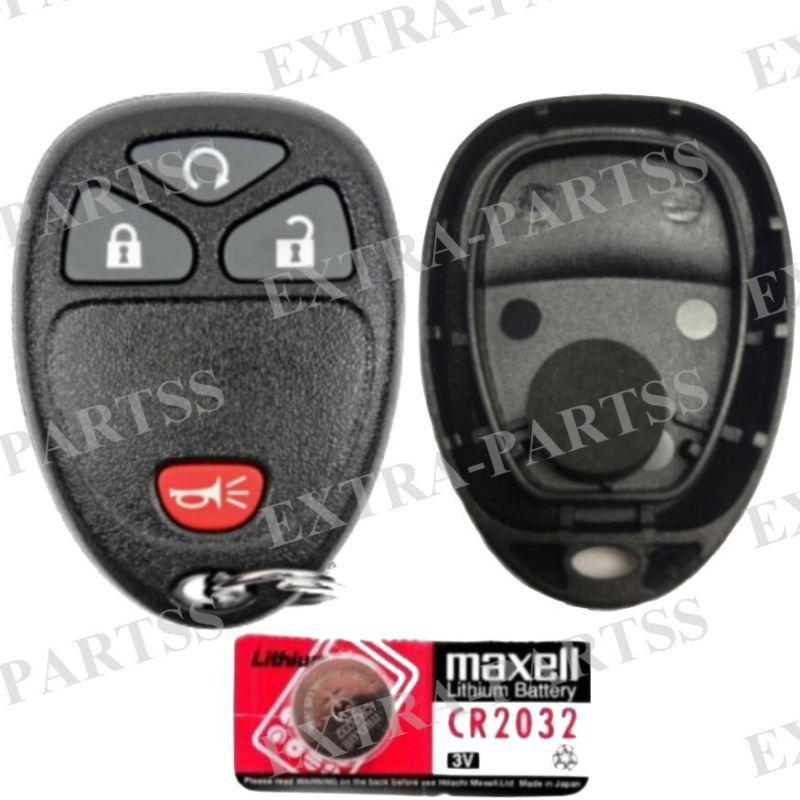 New replacement keyless remote key fob clicker shell case pad + battery 15114374