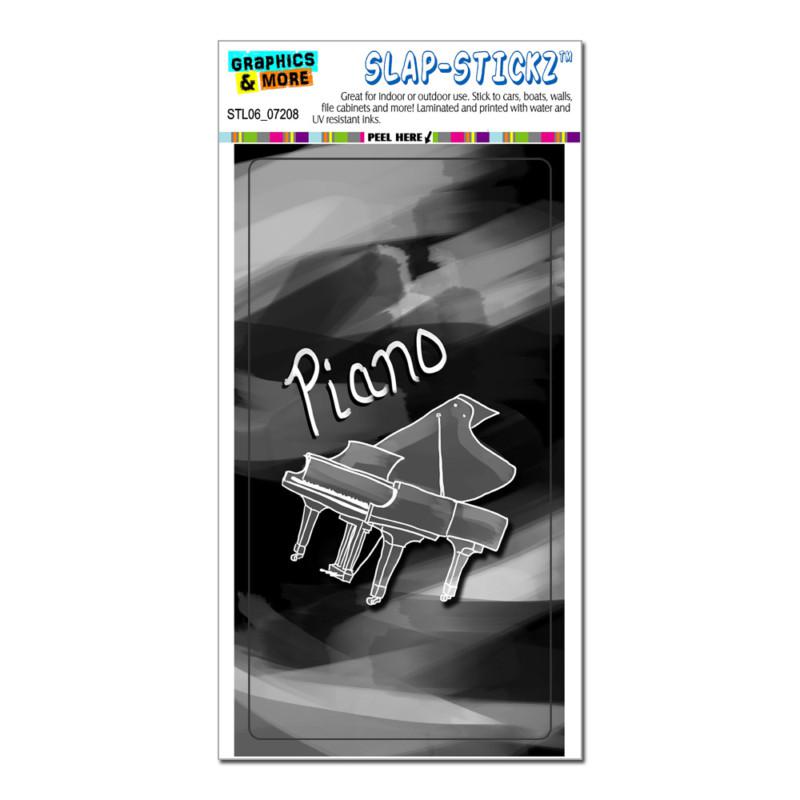 Grand piano musical instrument music percussion band slap-stickz™ bumper sticker
