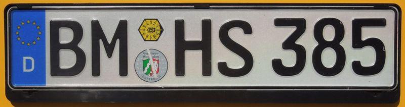German euro license plate bmw munich frame alpina m3 x5 e46 e36 525i 530i 540i