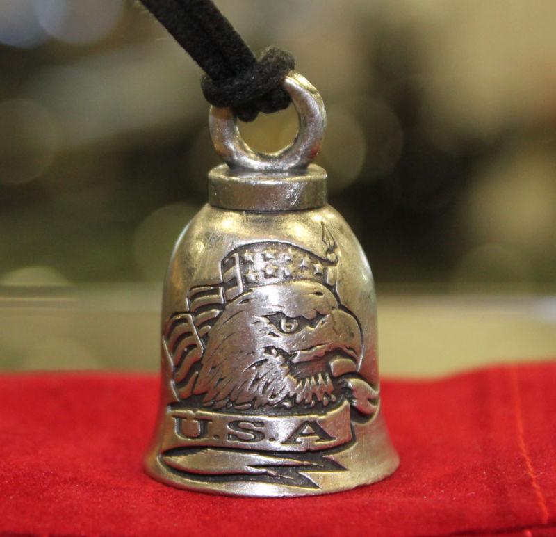 Pewter bell pewter motorcycle bell usa bell bald eagle american flag u.s.a.
