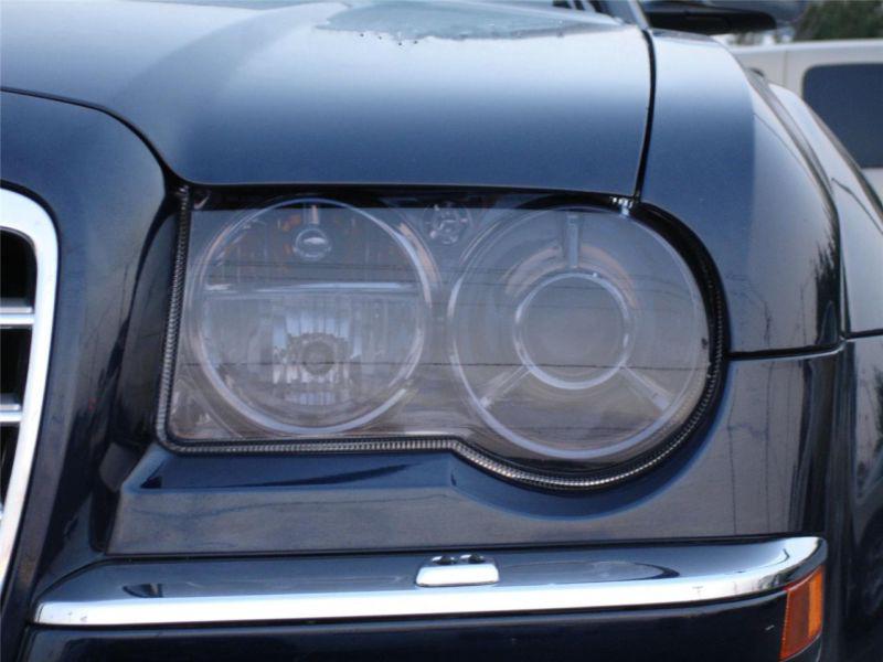 Chrysler 300c smoke colored headlight film  overlays 2006-2010