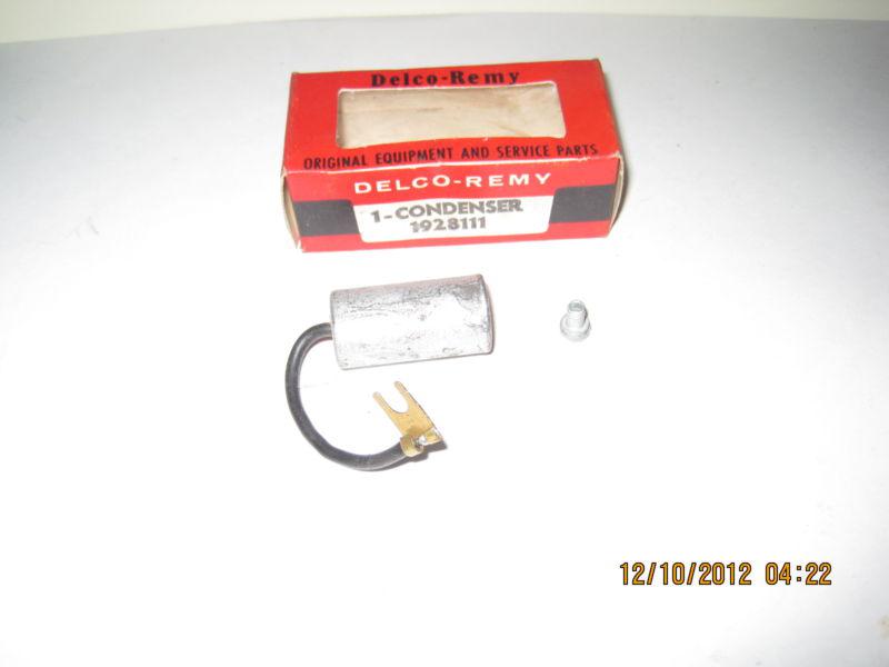 Nos delco remy #1928111 ignition condenser 1955-1956 buick, 1955-1957 corvette 8