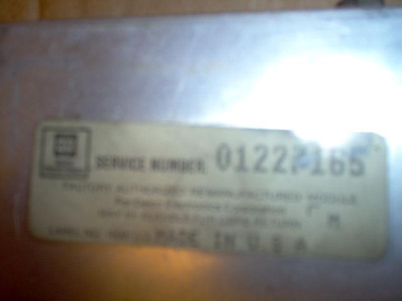 Chevy ecm 01227165