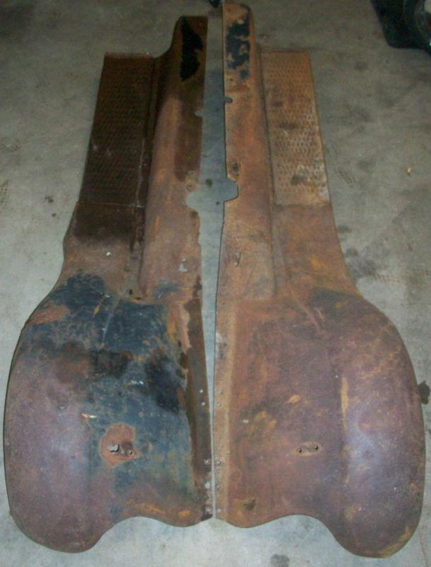 1928-1929 model a ford front fenders w/ running boards- splash apron / rat rod