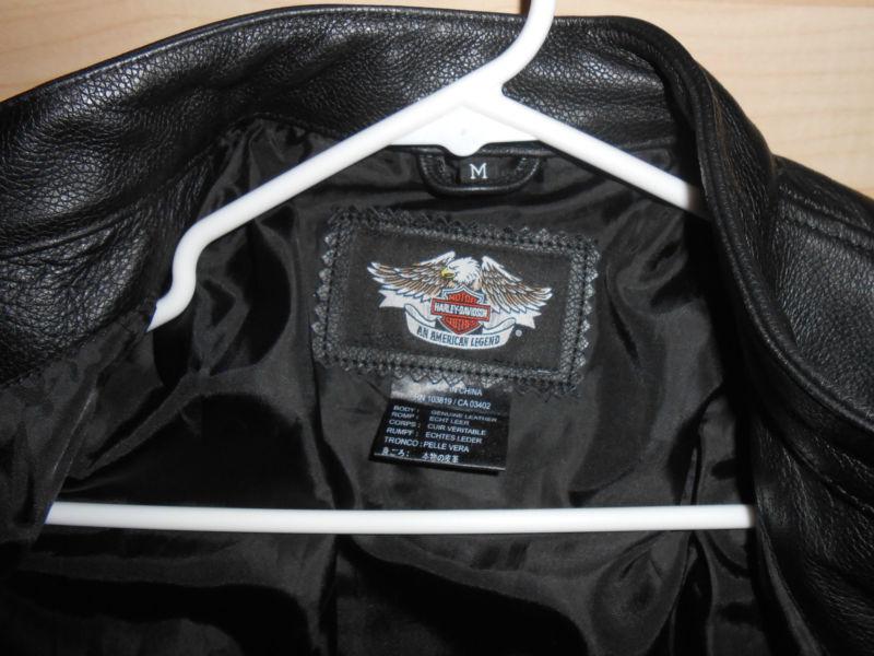 Harley Davidson Woman's Leather Jacket size medium, US $150.00, image 8