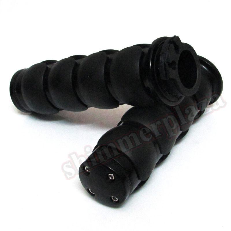 Black handle 1" hand grips for harley softail dyna sportster electra glide road
