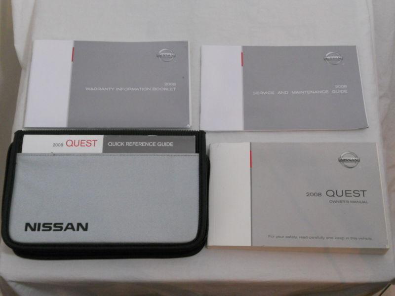2008 nissan quest owner's manual with booklet oem free shipping