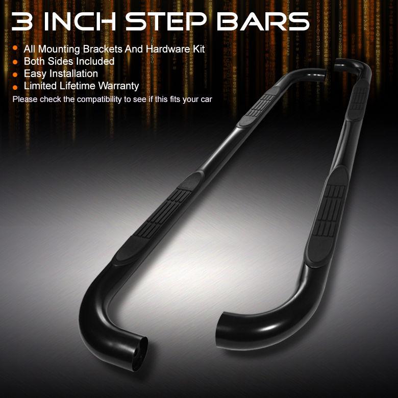 01-06 ford explorer sport trac 3" black powder coated side step nerf bar boards