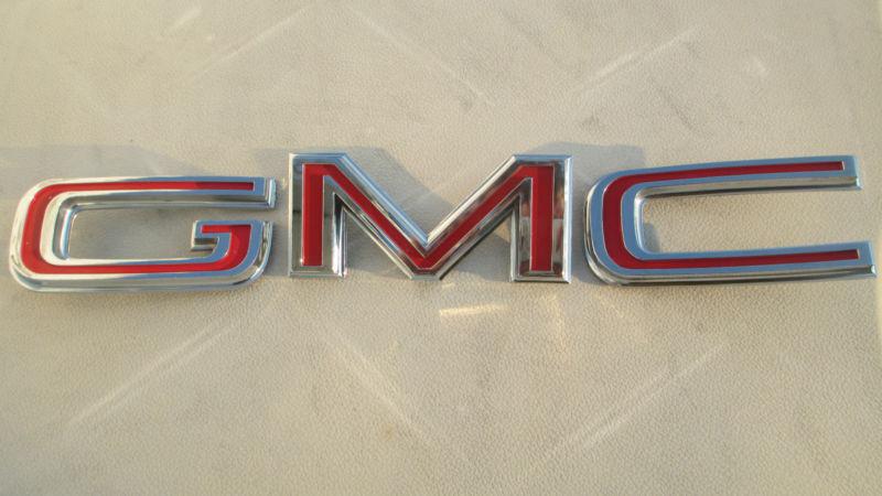Nos 1966 gmc pickup grille letters emblem, new old stock 1000 c k 1500  suburban