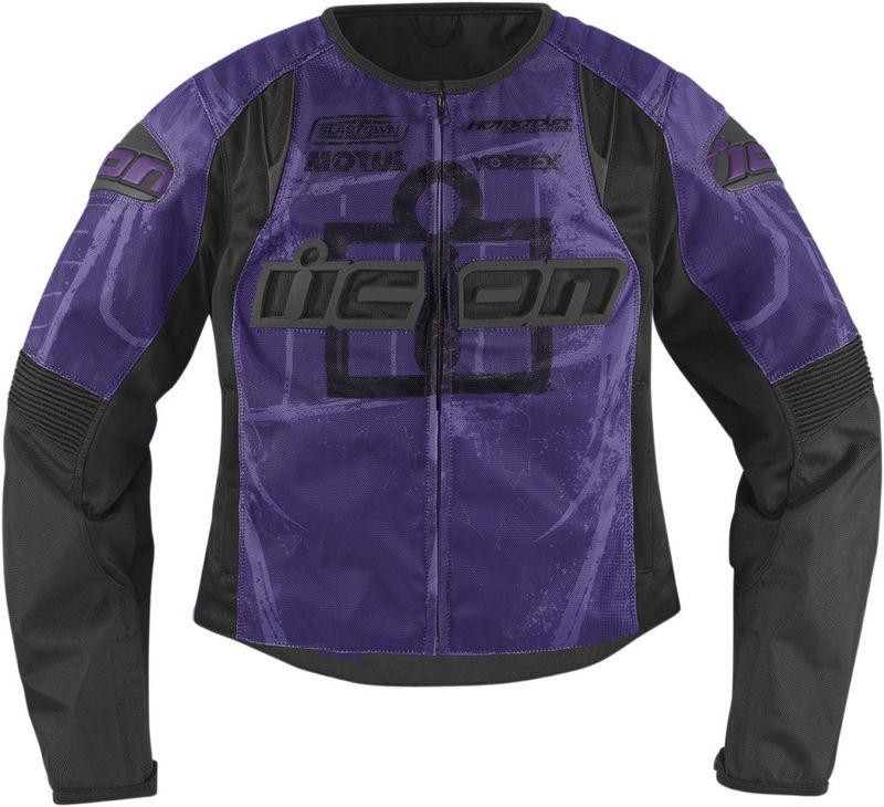 Icon womens overlord purple type 1 jacket 2013 motorcycle purple
