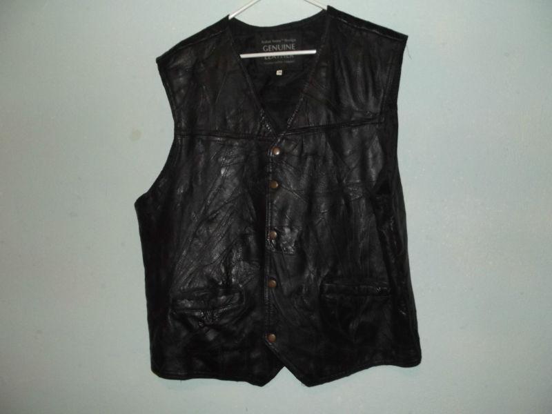 Mens leather vest 2 xl good shape bickers rockers motorcycle gear
