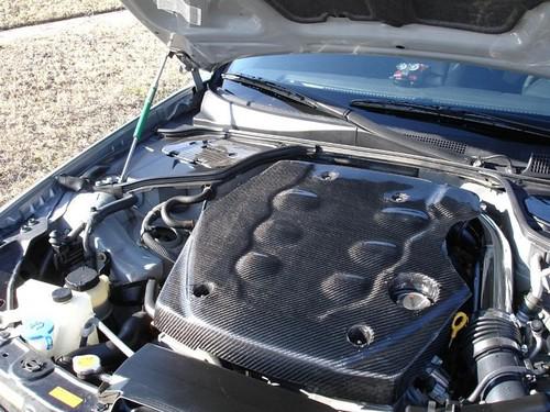 2003-2007 infiniti g35 real carbon fiber engine cover radiator cooling plate