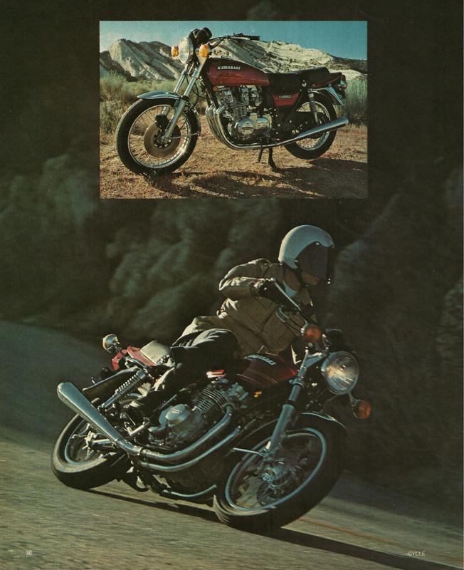 1976 kawasaki kz650 motorcycle road test with dyno specs 10 pages kz 650