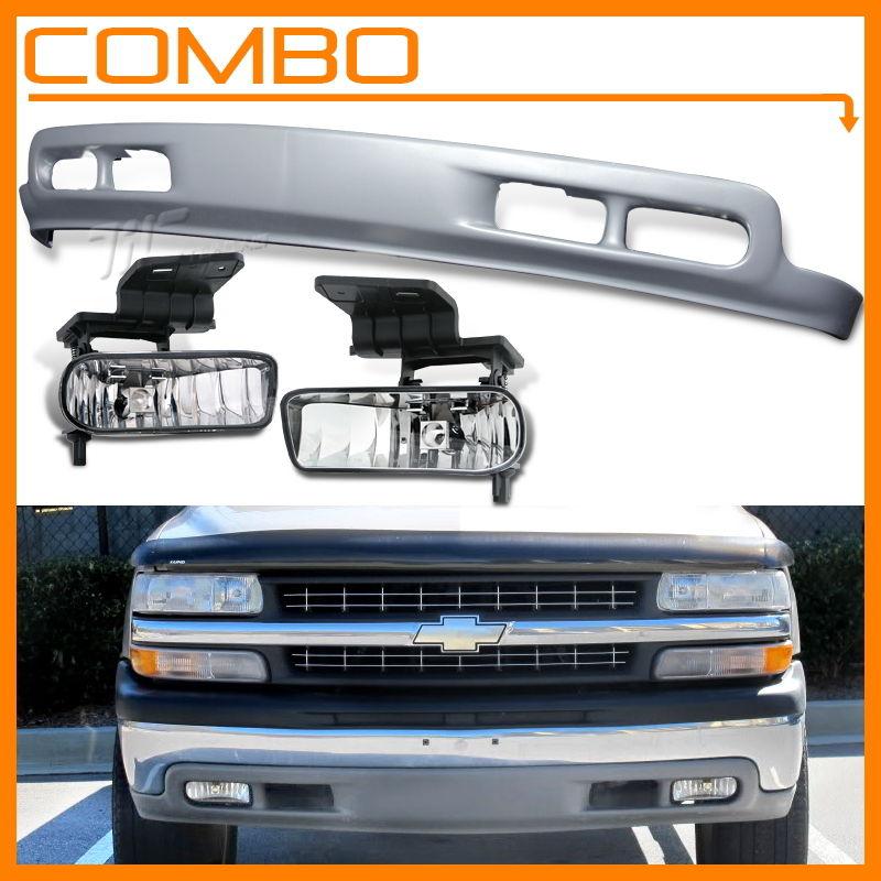 99-06 chevy silverado tahoe heavyduty lightduty lower bumper valance fog lights 