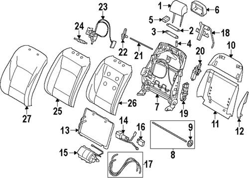 Bmw oem 52107222430 front seat-upper panel