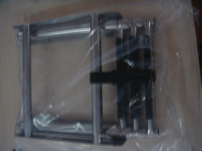 New 3-step under platform boat boarding ladder, telescoping, stainless steel