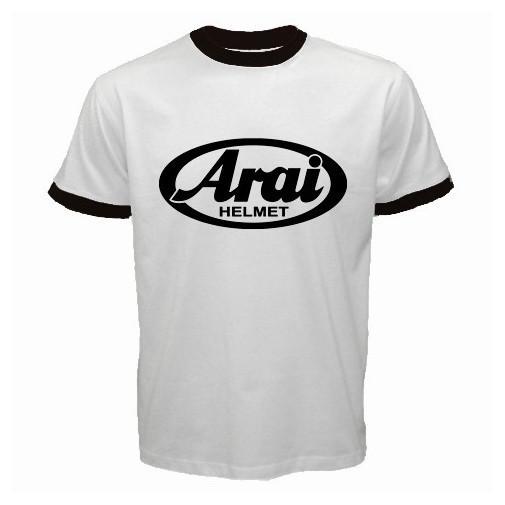 Arai helmet superbike rider white t-shirt (s-xxl size)