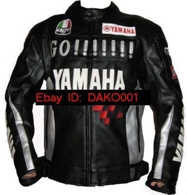 Motorcycle motor racing yamaha leather jacket m-xxl new duhan topup waterproof
