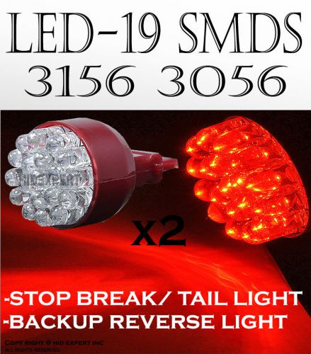 Fxpr 1 pair super red 19x led bulbs 3156 for back up reverse light lp4535