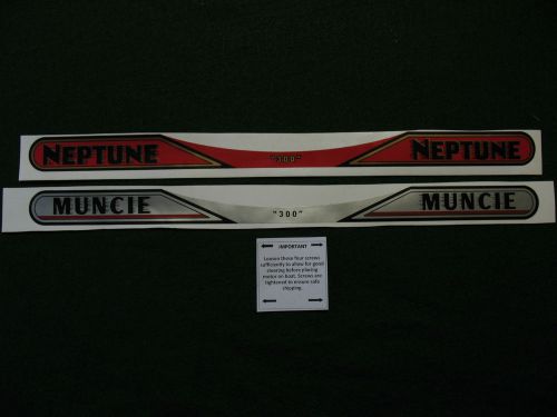 Antique neptune outboard motor decals